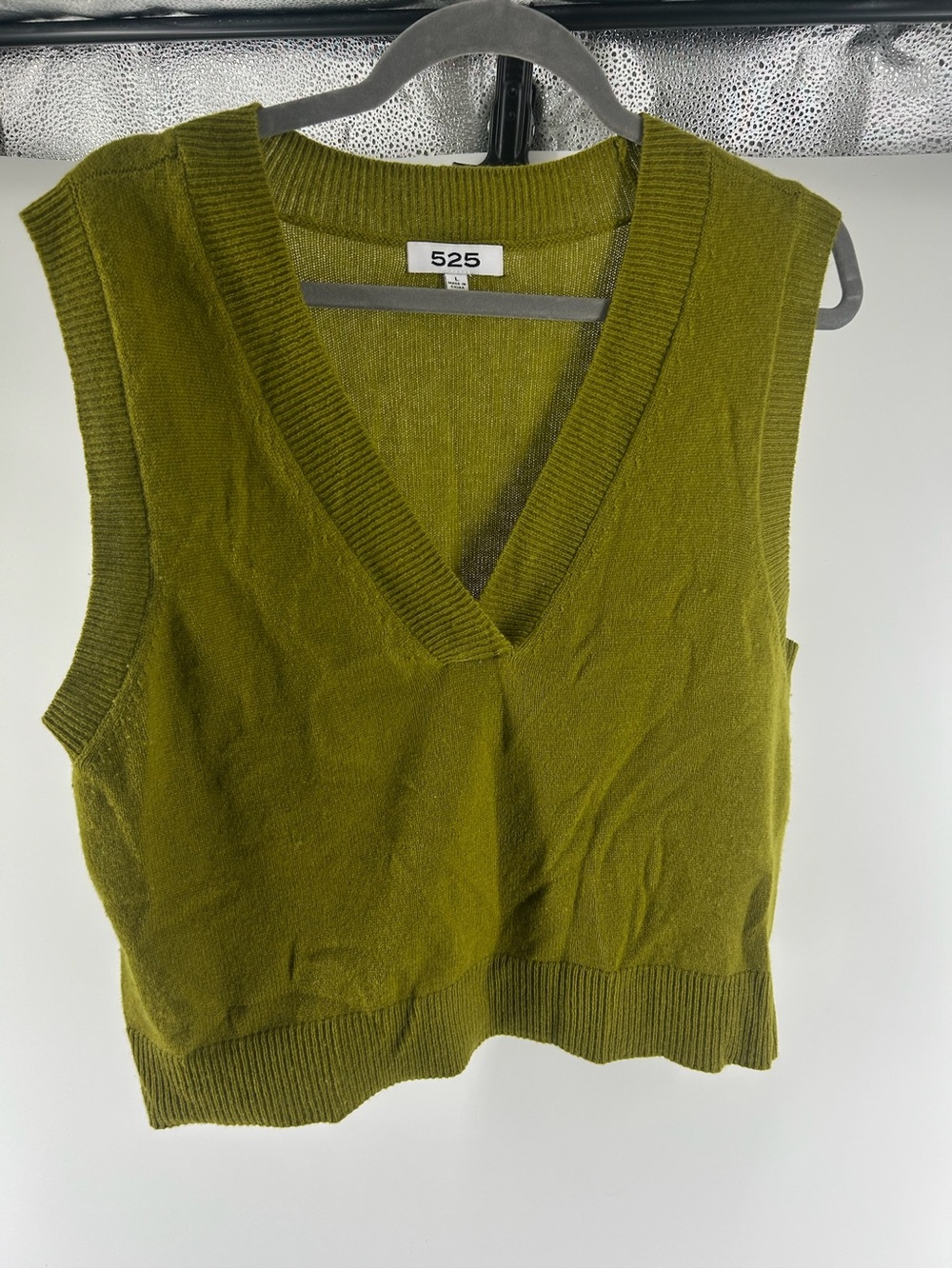 525 America Lime Green V-Neck Knit Vest